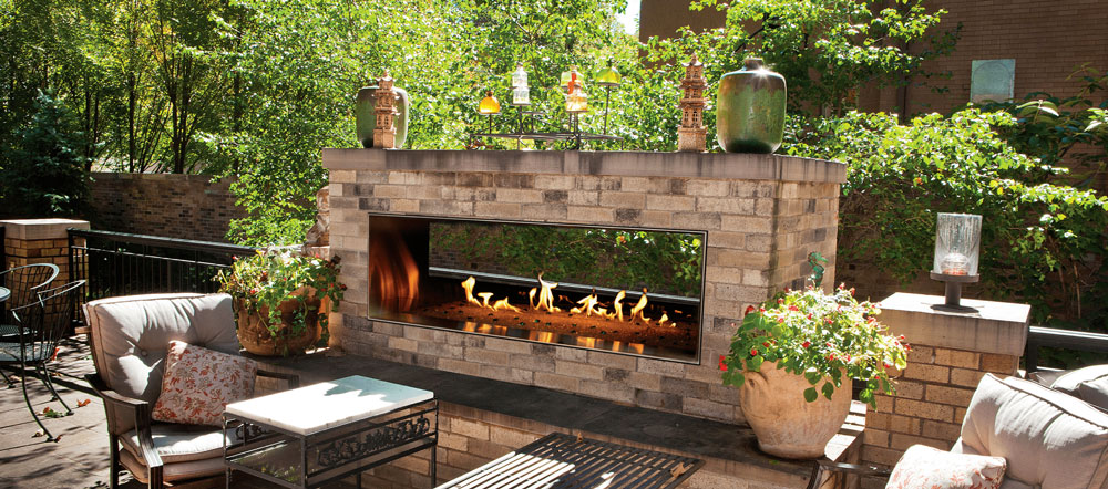 Brick Outdoor Fireplace